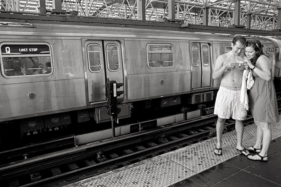 Coney Island train station.