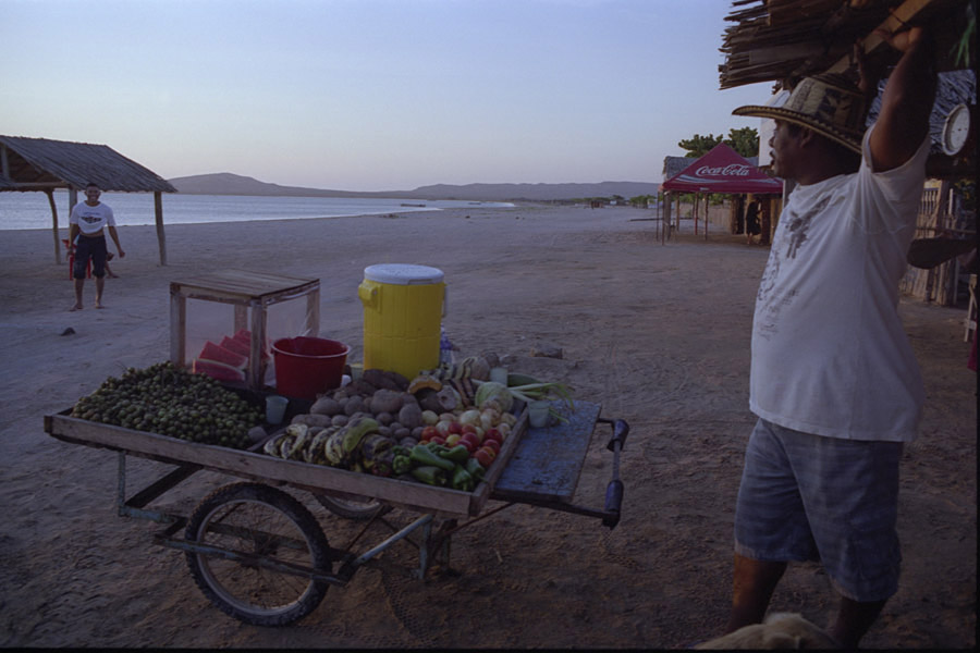 Cabo de la Vela, Colombia 2009: Mar&iacute;ano, owner of the only fruit stand in this La Guajira desert town.