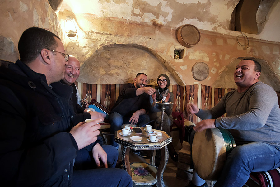 Douiret, Tunisia 2019: Of all the Berber ghost towns in southern Tunisia, Douiret may be the least visited, least inhabited, least well-maintained. It was such a surprise after wandering around in silence to come across a group of friends visiting from Tataouine, singing in the lone caf&eacute;.