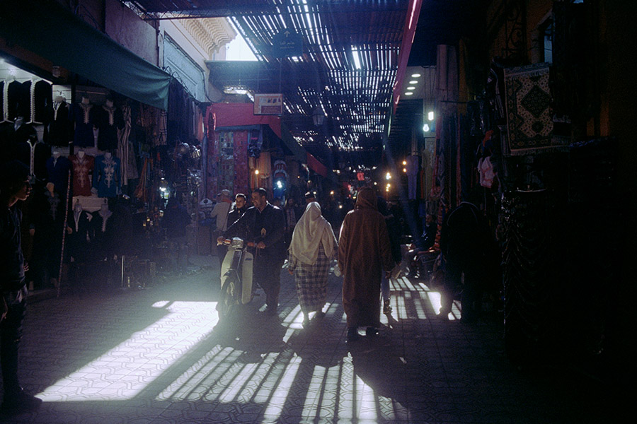Marrakech, Morocco 2017: inside the covered souk.