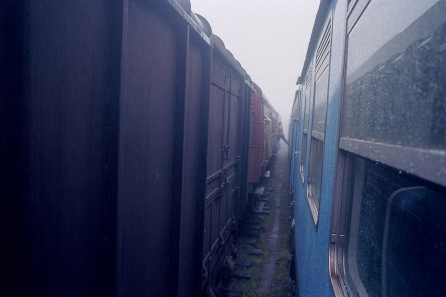 Sri Lanka, 2014: a quick train change in the rain.