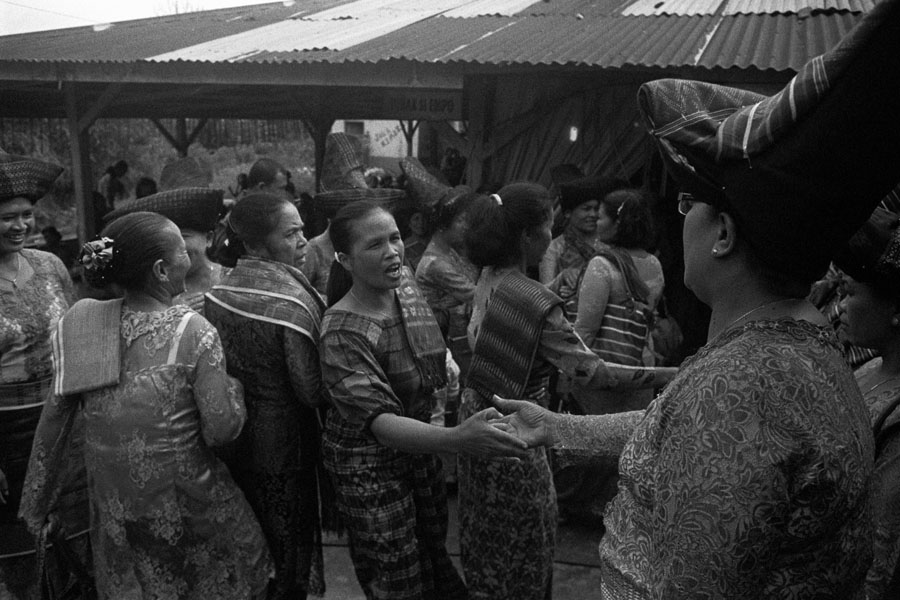 Dokan, Sumatra, Indonesia 2013: the greeting line at a Batak wedding.